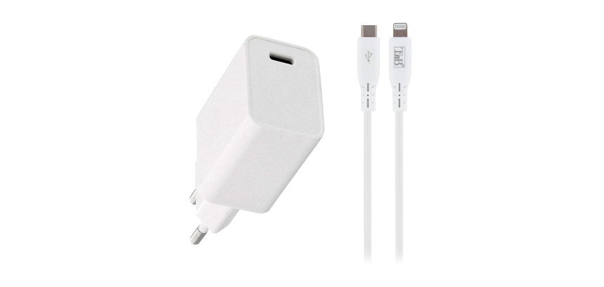 Pack de charge secteur USb C vers lightning 1 m blanc