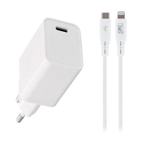 Pack de charge secteur USb C vers lightning 1 m blanc