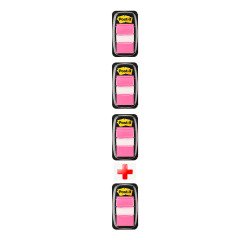 Confezione convenienza 3+1 Blister da 50 Index Post-it Medio senza rigatura non perforato 25,4 x 43,2 mm colore rosa vivace