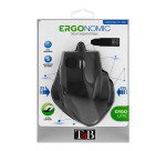 Ratón con cable ergonómico Ergo Line TnB color negro