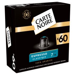 Capsules de café Carte Noire Classique N° 7 - Boîte de 60