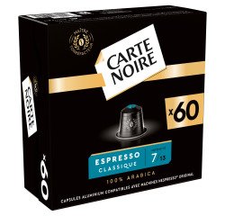 Capsules de café Carte Noire Classique N° 7 - Boîte de 60