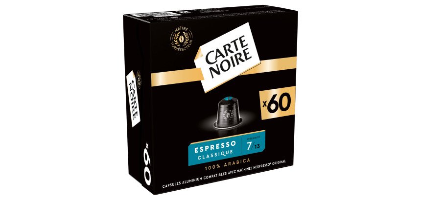 Capsules de café Carte Noire Classique N° 7 - Boîte de 60