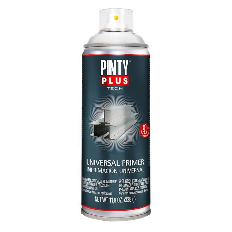 Peinture Apprêt ferrique universel Pintyplus Tech - Aérosol de 400 ml, blanc