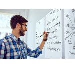 Feuilles blanches quadrillé Magic-Chart 60 x 80 cm - rouleau 25 feuilles