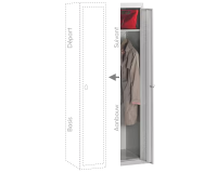 Vestiaire Budget 1 colonne industrie propre