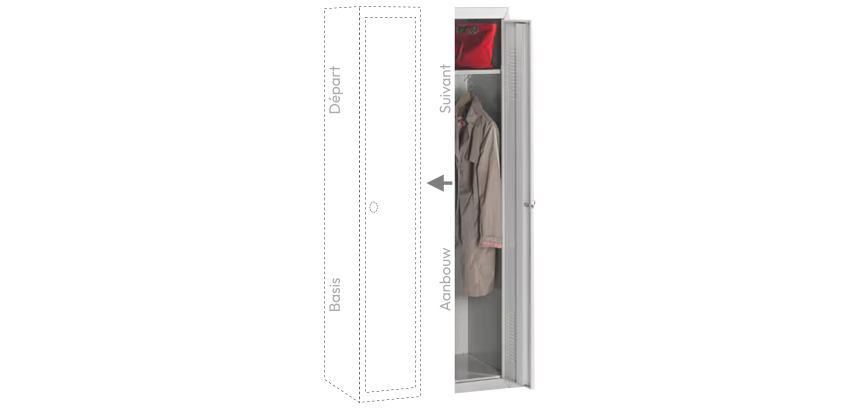 Vestiaire Budget 1 colonne industrie propre