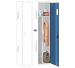 Vestiaire 1 colonne standard industrie salissante