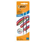 Recharge pour stylo bille 4 couleurs Smooth Bic pointe moyenne 1 mm - Étui de 2