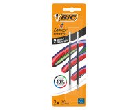 Recharge noire pour stylo bille 4 couleurs Smooth Bic pointe moyenne 1 mm - Etui de 2