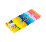 Stylo bille Bic 4 couleurs Collector rétracatable pointe 1 mm - écriture moyenne - Coffret de 15