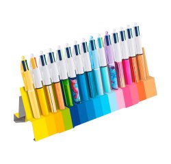 Balpen bic 4 kleuren Collector intrekbaar punt 1 mm - gemiddelde schrijving - Doos van 15
