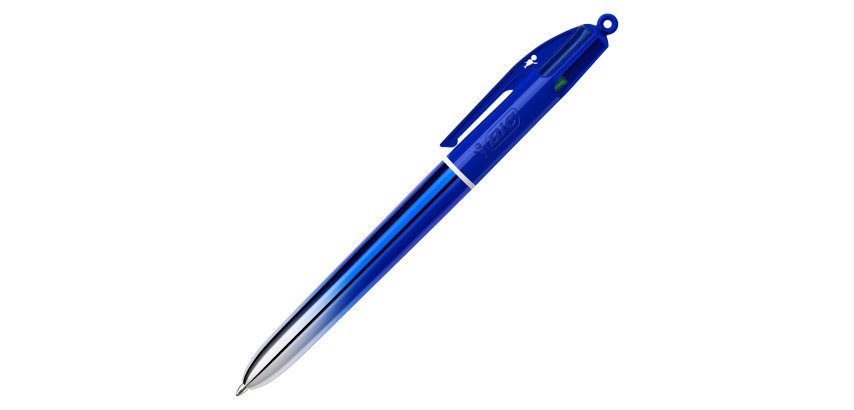 Stylo bille Bic 4 couleurs Smooth Gradient rétractable pointe 1 mm - écriture moyenne