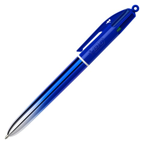 Bolígrafo Bic 4 Colores Punta Retráctil Smooth Gradient 1 mm - Escritura Media Azul