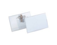 Porte-badge Durable avec clip & épingle 90 x 54 mm - Boîte de 50