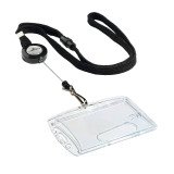 Lacets textile Durable avec enrouleur noir - Boîte 10