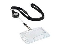 Lacets textile Durable avec enrouleur noir - Boîte 10