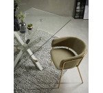 Table Argo plateau verre/pied métal pour 6 à 8 personnes