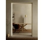 Table Argo 8 personnes - Plateau chêne et pieds métal chêne