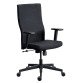 Chaise de bureau ergonomique TEAM PLUS, tissu, avec accoudoirs 1D, mécanisme synchrone, pieds noirs