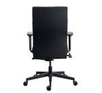 Chaise de bureau ergonomique TEAM PLUS, tissu, avec accoudoirs 1D, mécanisme synchrone, pieds noirs