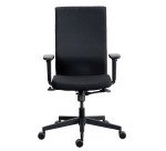 Chaise de bureau ergonomique TEAM PLUS, tissu, avec accoudoirs 1D, mécanisme synchrone, pieds noirs