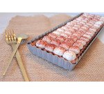 Moule à tarte à fond amovible Silver Top - rectangle 35 x 11 cm