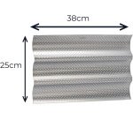 Moule 3 baguettes en acier Silver Top - 38 x 25 cm