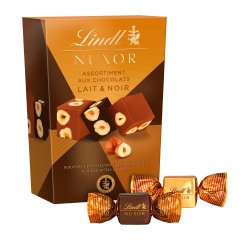 Nuxor Assortiment de chocolats Lait et Noir Lindt - Cornet de 150 g