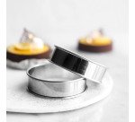 Cercle à tartelette en acier inoxydable - Ø 8 cm - Lot de 4