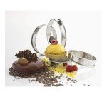 Cercle à tartelette en acier inoxydable - Ø 8 cm - Lot de 4