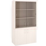 Puertas acristaladas Ecla para biblioteca alta An 80 cm - juego de 2