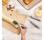 Pinceau à pâtisserie en silicone et inox GrandChef