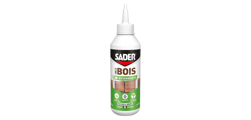 Colle à bois extérieur Sader - Flacon de 250 g