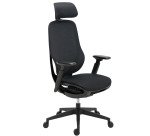 Chaise de Bureau TAMARA tissu et maille - avec accoudoirs 3D, appui-tête, profondeur d'assise et soutien lombaire réglables - Mécanisme Synchrone autorégulé - Pieds nylon