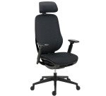 Chaise de Bureau TAMARA tissu et maille - avec accoudoirs 3D, appui-tête, profondeur d'assise et soutien lombaire réglables - Mécanisme Synchrone autorégulé - Pieds nylon