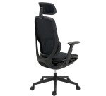 Chaise de Bureau TAMARA tissu et maille - avec accoudoirs 3D, appui-tête, profondeur d'assise et soutien lombaire réglables - Mécanisme Synchrone autorégulé - Pieds nylon