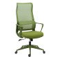 Office chair LINO - fabric and mesh - with armrests, headrest, and lumbar support - Centered tilting mechanism - Nylon base