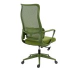 Chaise de bureau LINO - tissu et maille - avec accoudoirs, appui-tête et soutien lombaire - Mécanisme Basculant centré - Pied nylon