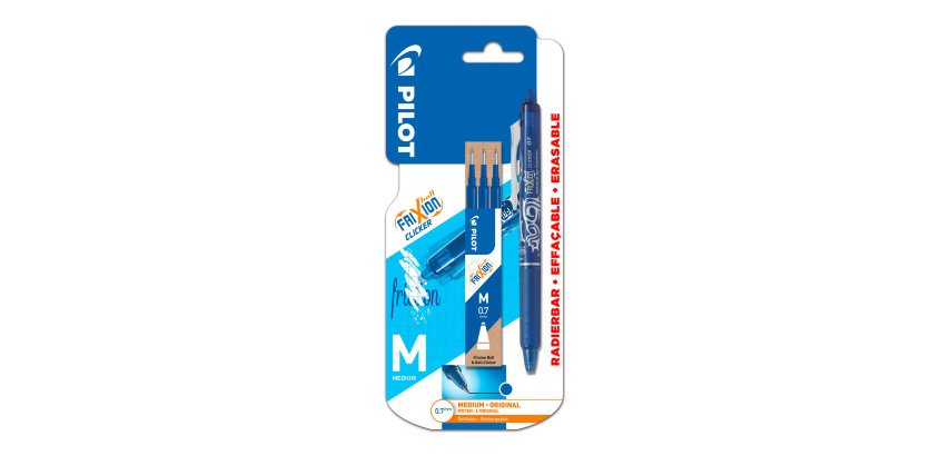 Blis FriXion Clicker 0.7 Bleu - Etui 3 Recharges