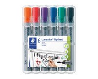 Permanenter Marker Staedtler Lumocolor 356 Rundspitze 2 mm - Packung mit 6 verschiedenen Farben