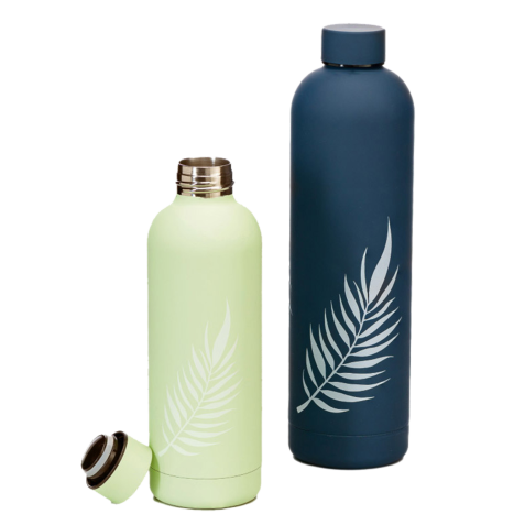 Lot de 2 gourdes isothermes, 50 cl et 1 L