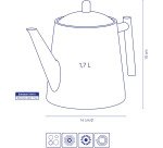 Théière en inox Ancona - 1,7 L