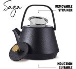 Théière en fonte Saga - 1,2 L, noir