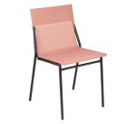 Chaise assise grand-confort HORIZON - Toile Batyline - Pied acier noir