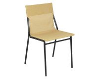 Chaise assise grand-confort HORIZON - Toile Batyline - Pied acier noir