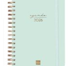 Agenda dia página 155x212 mm Alma menta Finocam