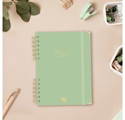 Agenda dia página 155x212 mm Alma Verde Finocam
