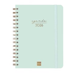 Agenda semana vista 155x212 mm Alma menta Finocam