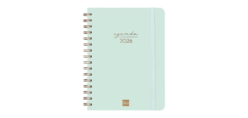 Agenda semana vista 155x212 mm Alma menta Finocam